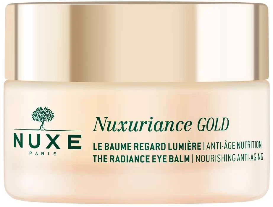 Nuxe Švytėjimo suteikiantis, maksimaliai nuo senėjimo saugantis paakių balzamas „Nuxuriance® Gold Radiance eye balm ultimate anti-aging“, 15 ml
