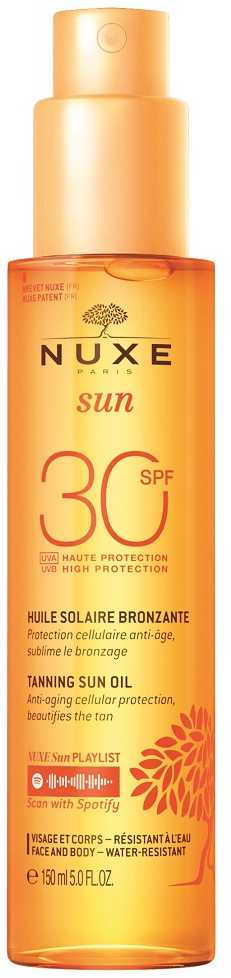"Nuxe" saulės įdegio aliejus veidui ir kūnui Spf30 150ml
