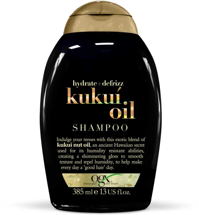 Ogx Kukui aliejaus šampūnas nuo plaukų slinkimo 385ml