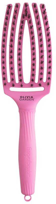 Rožinė OLIVIA GARDEN Amazonki Plaukų šepetys Fingerbrush Soft Rožinė Róż po zdrowie