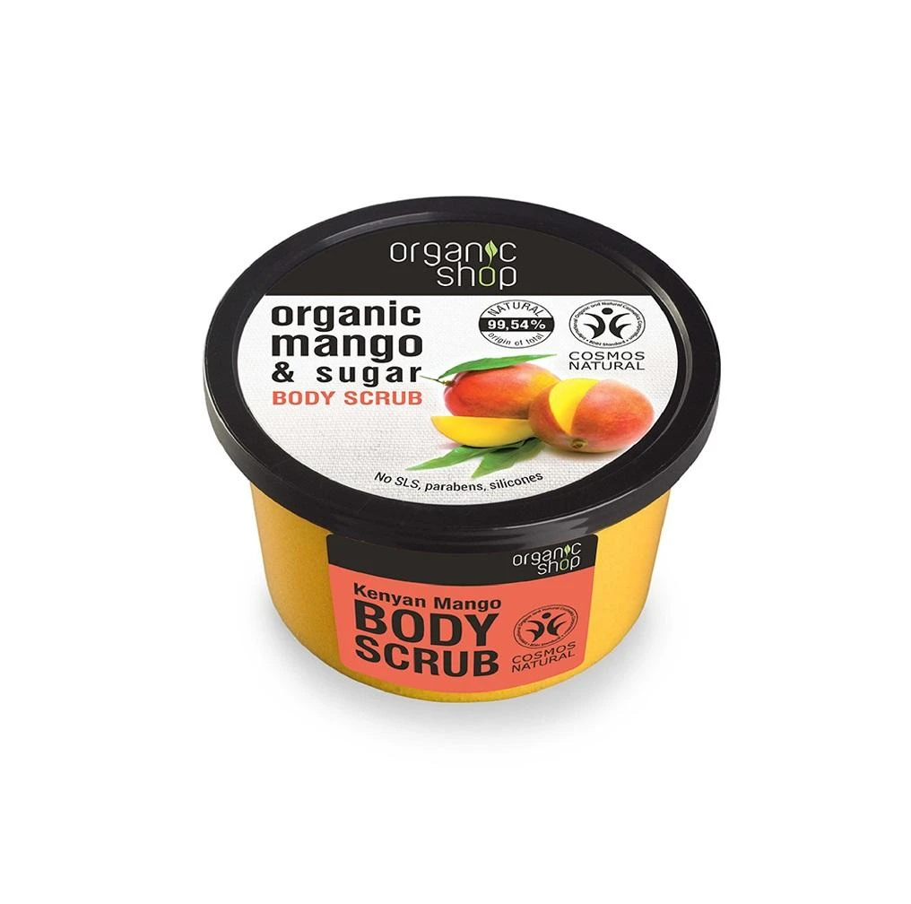 Šveitiklis kūnui ORGANIC SHOP su mangų ekstraktu, 250 ml