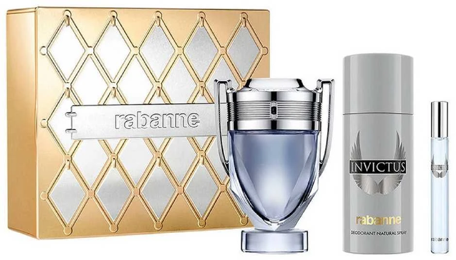 Paco Rabanne Estuche Invictus Eau De Toilette, 100 ml Desodorante, 150 ml Eau De Toilette, 10 ml