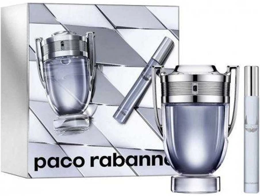 Paco Rabanne Invictus tualetinis vanduo su purškikliu 100 ml 2 dalių rinkinys