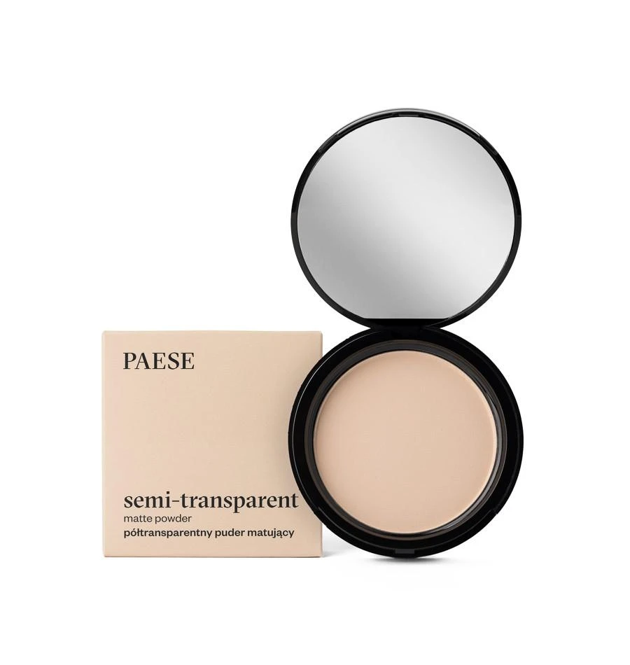 PAESE Skaidri Kompaktinė Pudra "Matte Powder Semitransparent" 9g Spalva 1a