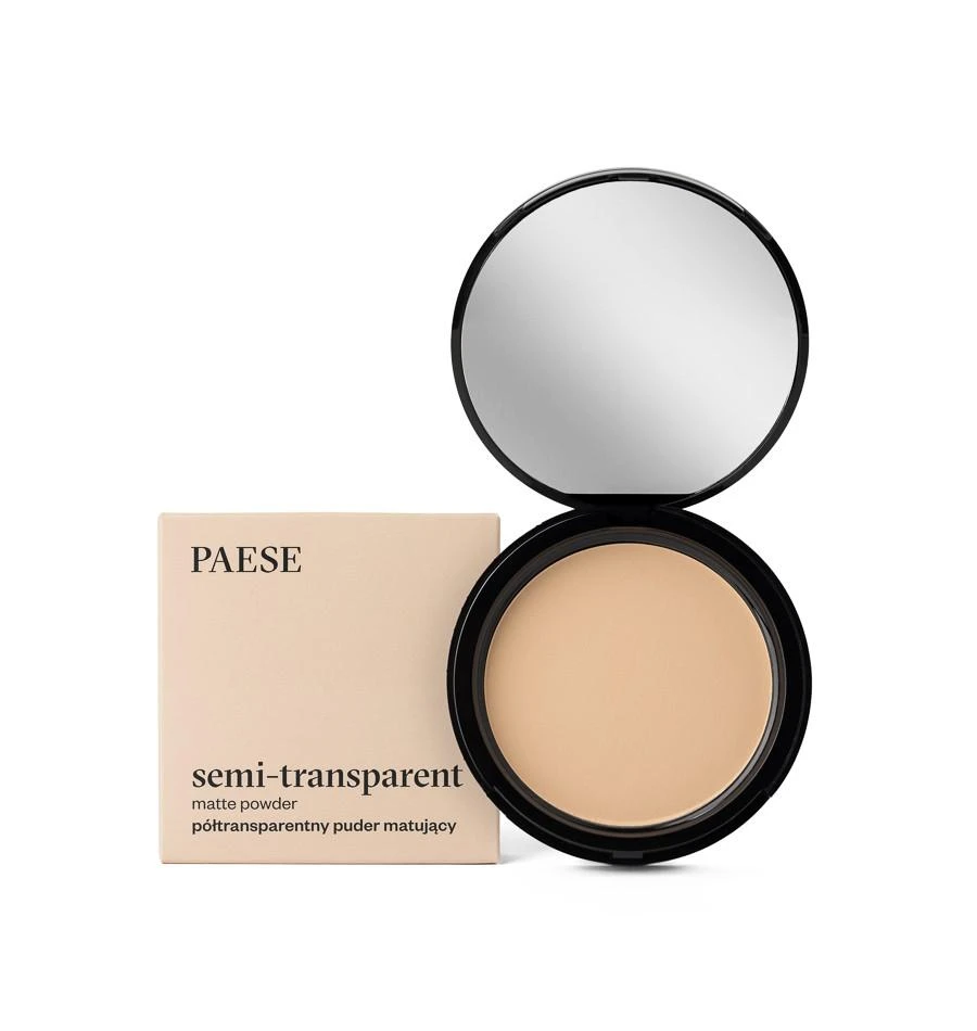 PAESE Skaidri Kompaktinė Pudra "Matte Powder Semitransparent" 9g Spalva 3a