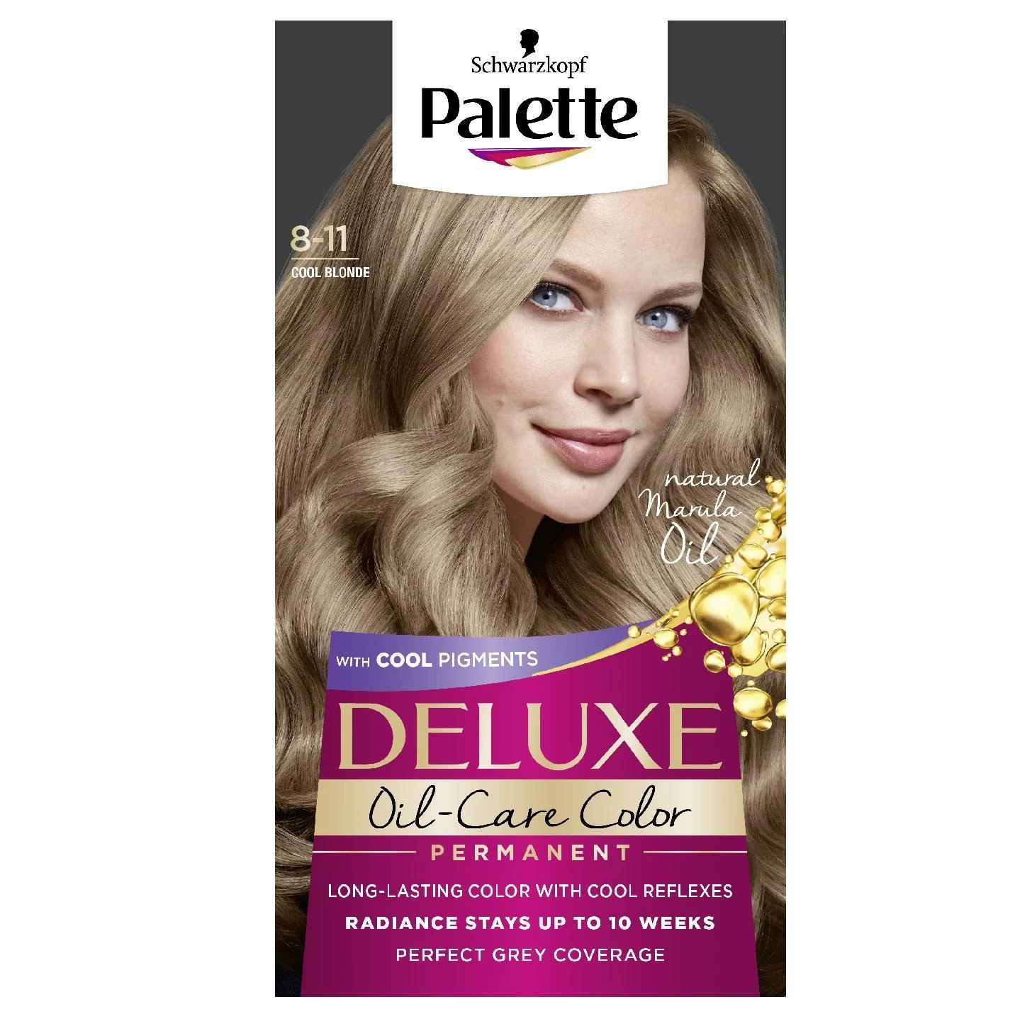 Palette Deluxe Oil-Care Color 8-11 Cool Skirtas šviesiems plaukams