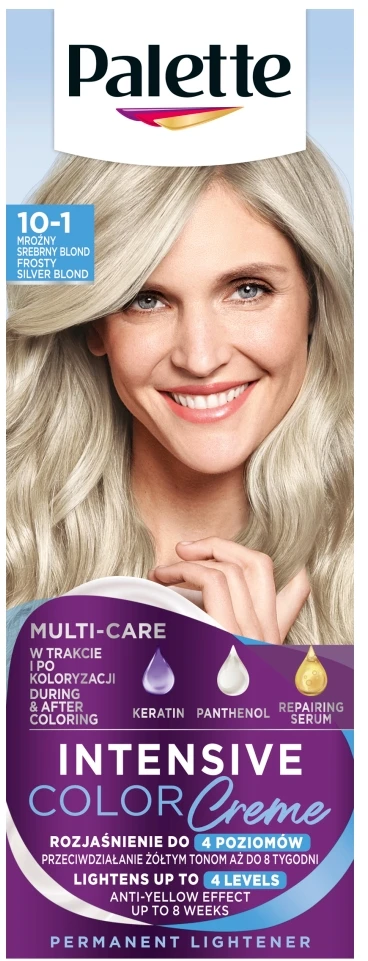 Palette Intensive Color Creme - Lightener 10-1 (C10) Frosty Sidabrinė Blond