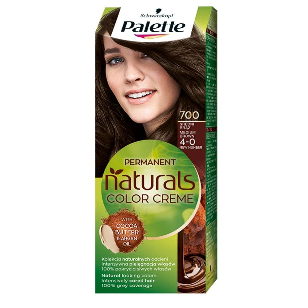 Palette plaukų dažai Permanent Naturals 700 vidutiniškai rudi