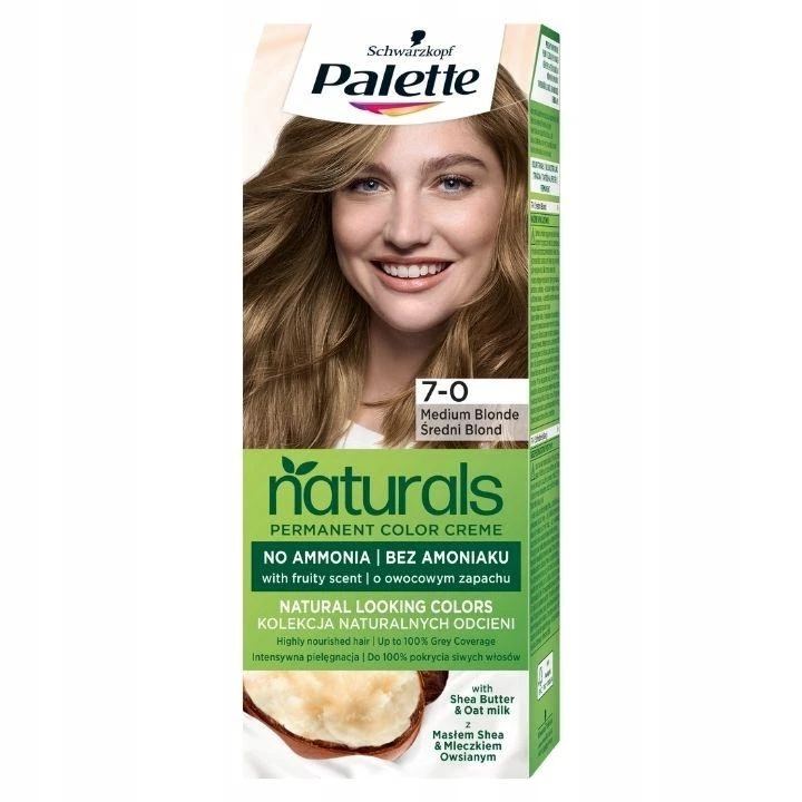 Palette Paletė Permanent Naturals Color Creme 7-0 Medium Skirtas šviesiems plaukams