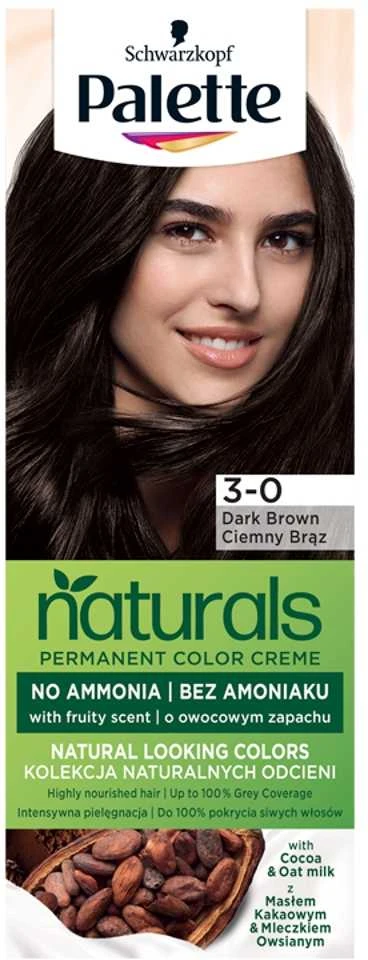 Palette Paletė Permanent Naturals Color Creme 800/ 3-0 Tamsiai ruda