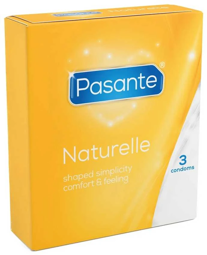 Pasante Healthcare Naturelle „Pasante“ natūralūs prezervatyvai, 3 vnt.