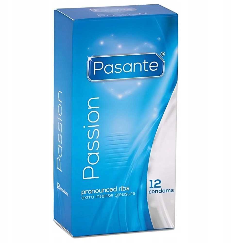 Pasante Healthcare PASANTE_Passion briaunoti prezervatyvai, 12 vnt.