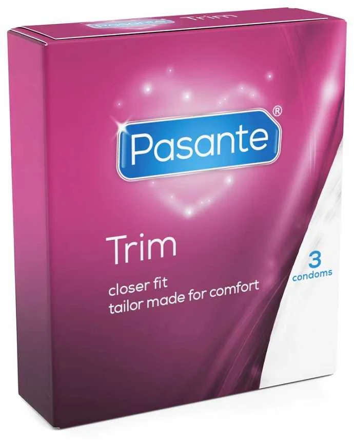 Pasante Healthcare Prezervatyvai „Trim“ 3 vnt.
