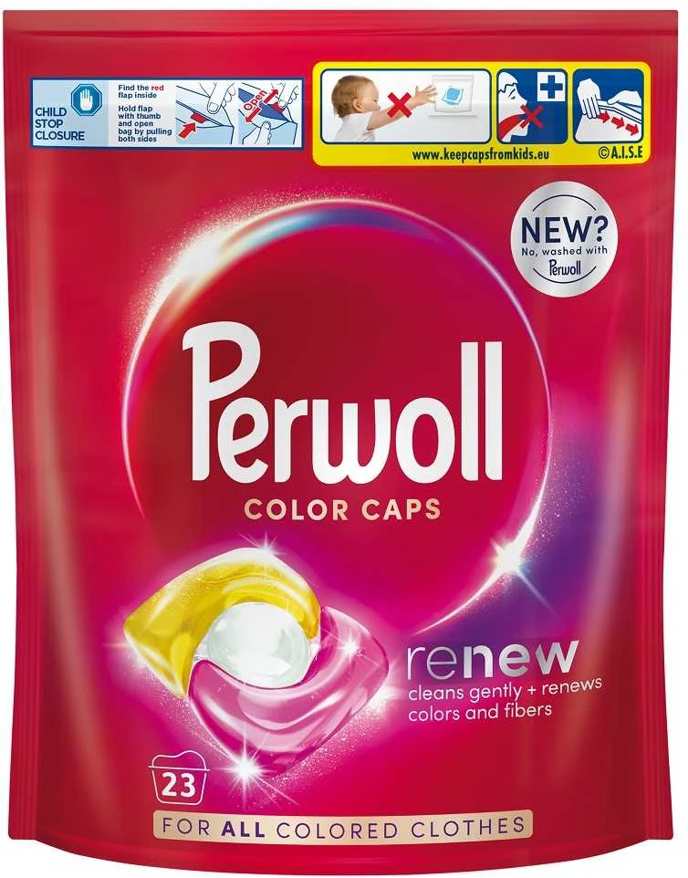 Skalbimo kapsulės Perwoll Color, 23 vnt.