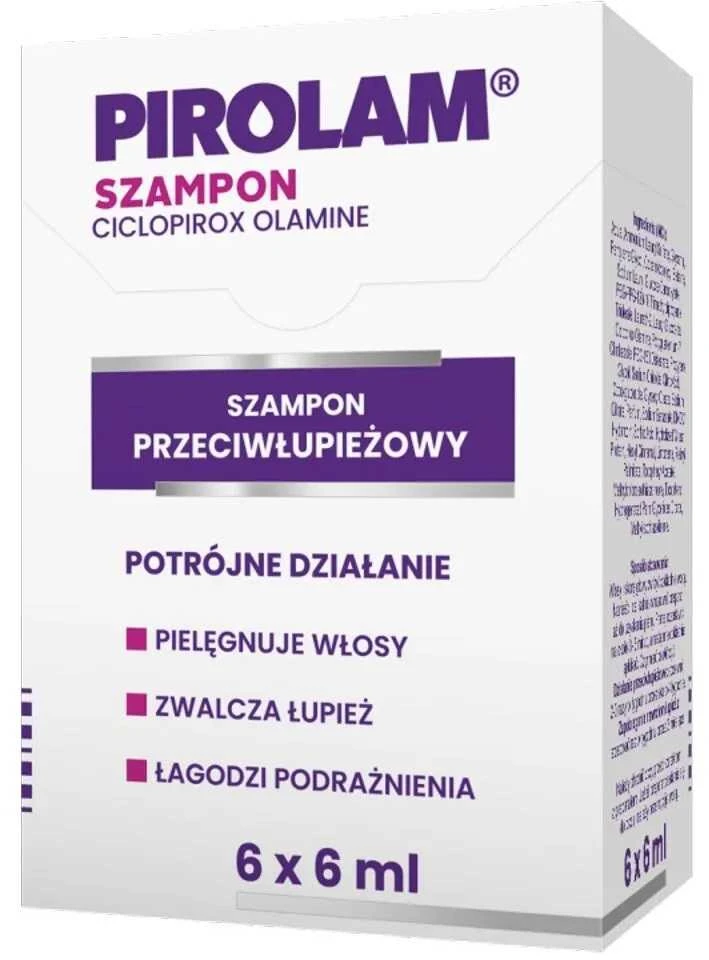Polpharma Pirolam šampūnas 6 pakeliai po 6 ml