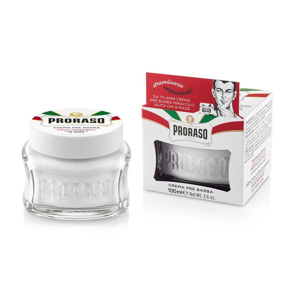 Proraso Sensitive Skin Pre Shave Cream Kremas prieš skutimąsi, 100 ml