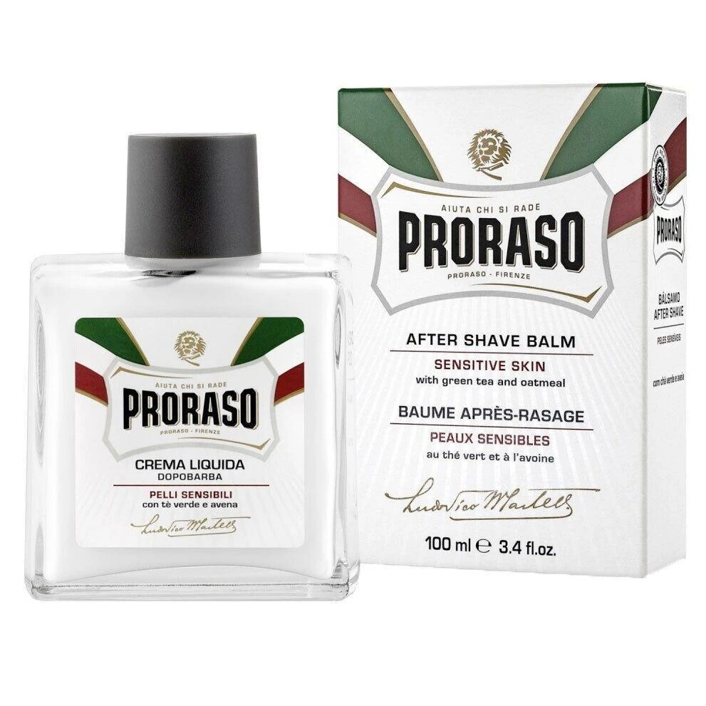 Jautrios odos balzamas po skutimosi Proraso White Line After Shave Balm, 100 ml