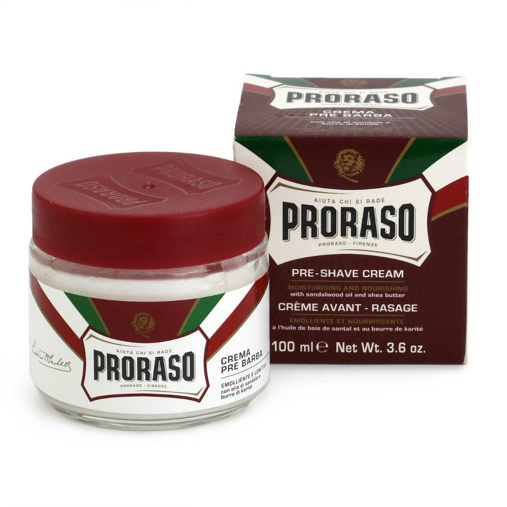Proraso Red Line Pre-Shave Cream - Maitinantis kremas prieš skutimąsi, 100 ml