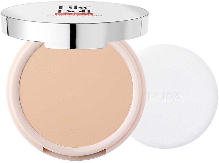 Pupa Milano Like A Doll Nude Skin Compact Powder 003 Natural rusvai gelsvas, 10 g