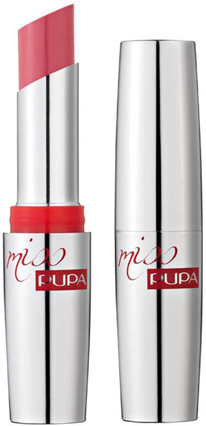 Pupa Milano Miss Pupa Itin ryškūs, krištolo efekto lūpų dažai, 2,4 ml, spalva - 102 Candy Nude