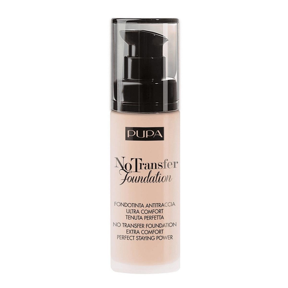 Pupa Milano No Transfer Foundation 100 Porcelianas, 30 ml