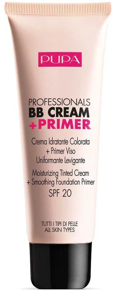 Pupa Milano Pupa Pupa Professionals BB Kreminis + Primer SPF 20 BB veido kremas-makiažo pagrindas, atspalvis: 001 Nude, 50 ml