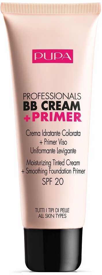 Pupa Milano Pupa Pupa Professionals BB Kreminis + Primer SPF20 #002 Sand - All Skin Types, 50 ml