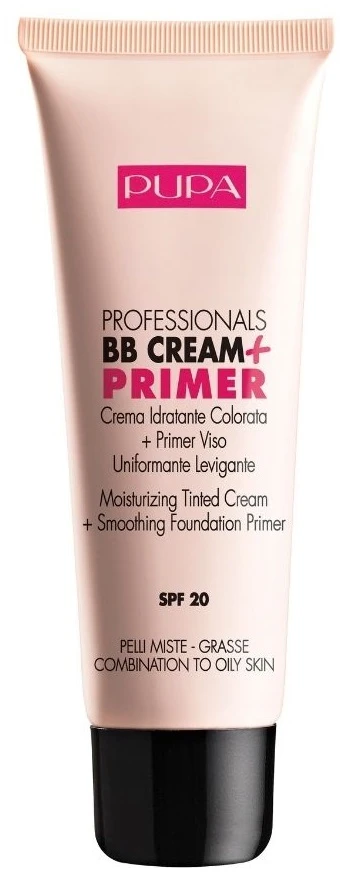 Pupa Milano Pupa Pupa Professionals BB kremas + gruntas SPF20 #002 Smėlio - mišriai ir riebiai odai, 50 ml