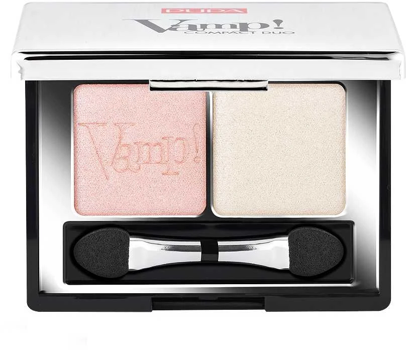 Pupa Milano Pupa Vamp! Compact Duo Eyeshadow akių šešėliai, atspalvis: 001 Rose Perlage, 2.2 g