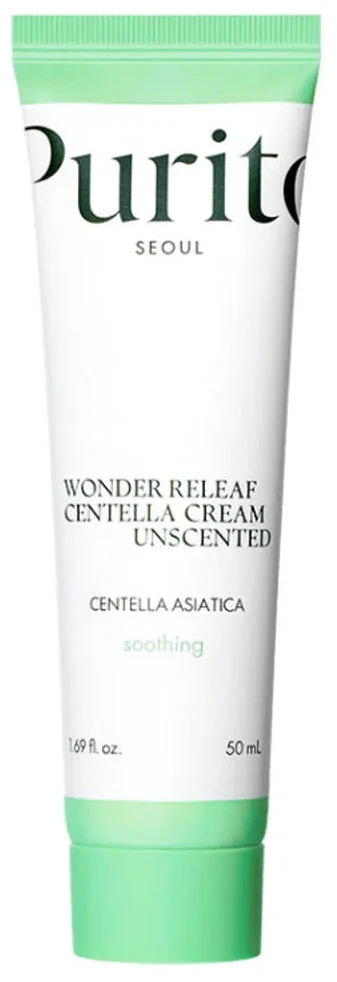 Purito Centella Unscented Recovery Cream raminamasis veido kremas jautriai odai, 50 ml
