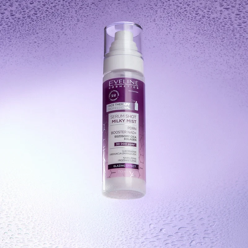 Purškiamas serumas veidui Eveline Cosmetics Serum Shot Milky Mist PDRN Booster NAD+, 110 ml