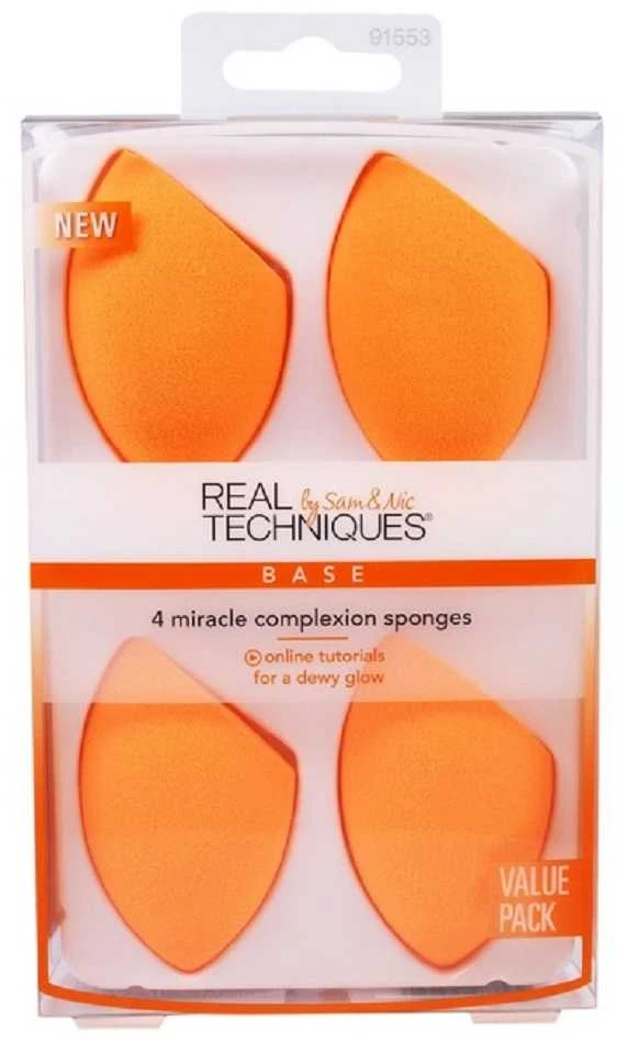 Real Techniques Miracle Complexion Sponge Applicator moterims, 4 vnt