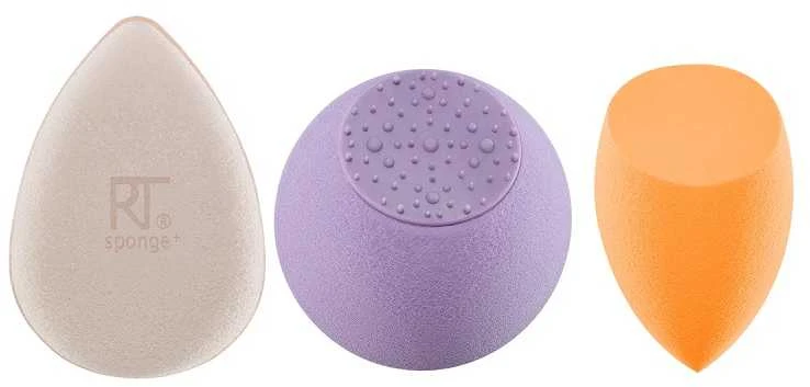 Real Techniques kempinėlė makiažui Real Techniques kempinėlė + švytėjimo suteikianti veido oda (3 vnt.)