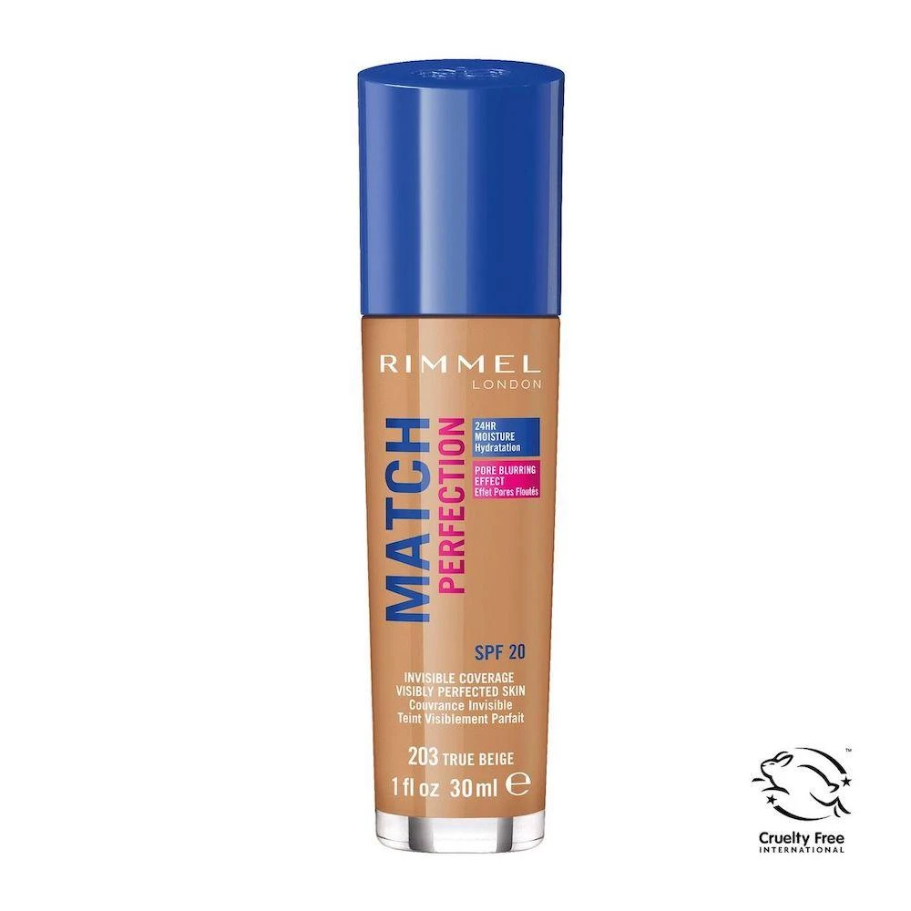 makiažo pagrindas Rimmel London Match Perfection Foundation 203 30ml