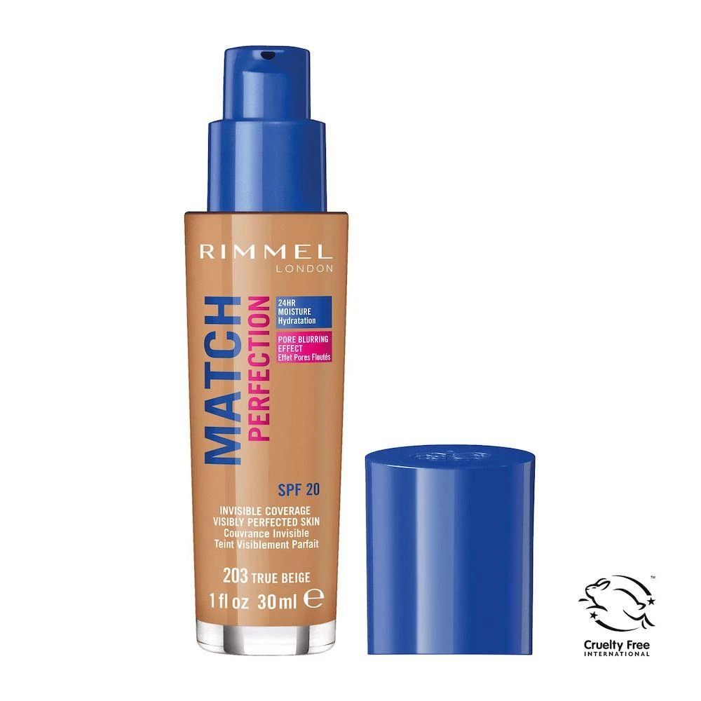 makiažo pagrindas Rimmel London Match Perfection Foundation 203 30ml