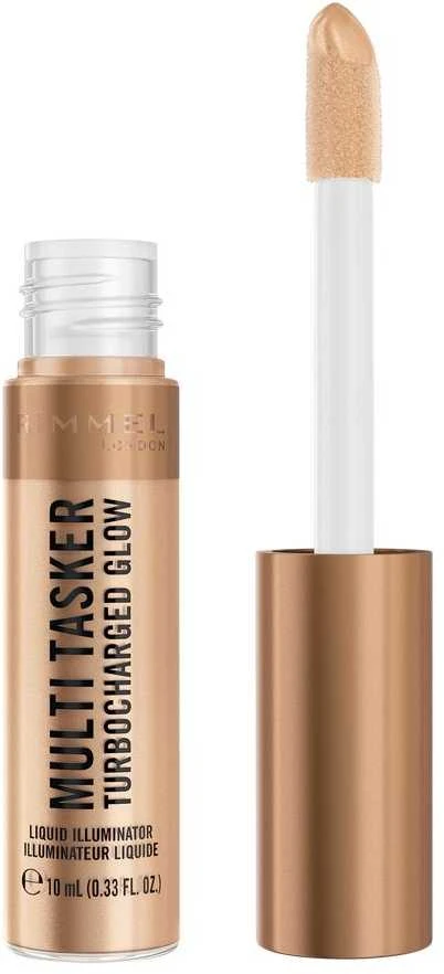 „Rimmel London Multi Tasker Turbocharged Iluminador Líquido 006-It's Giving Glow“ makiažo pagrindas, 10 ml