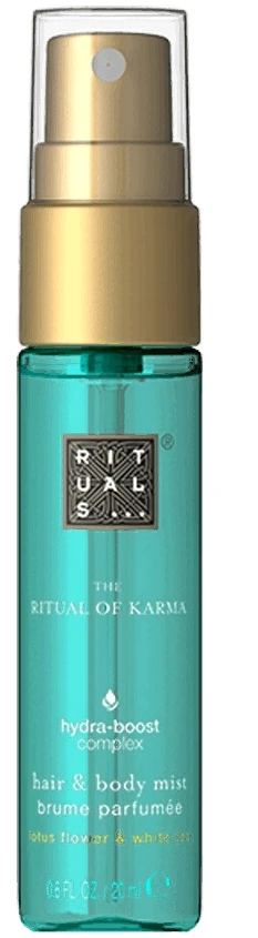 Rituals The Ritual Of Karma Hair And Body Mist Travel plaukų ir kūno dulksna, 20 ml