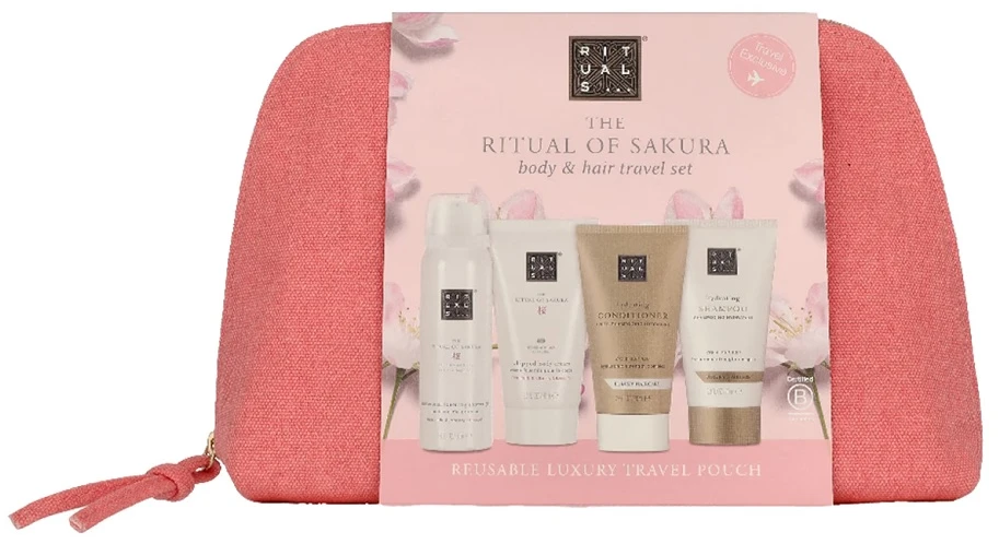 Rituals The Ritual Of Sakura Body & Hair Travel Set plaukų ir kūno priežiūros rinkinys