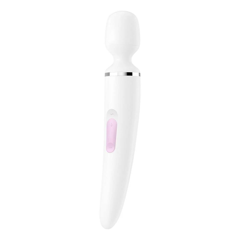 Satisfyer Wand-er Woman baltas/chromas