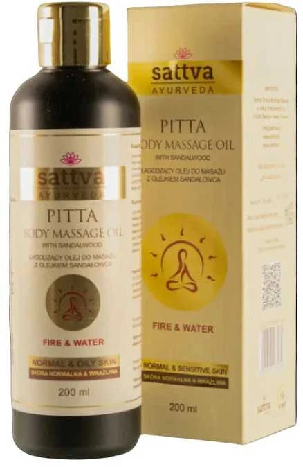 Masažo aliejus jautriai ir probleminei odai Pitta, Sattva Ayurveda, 200ml