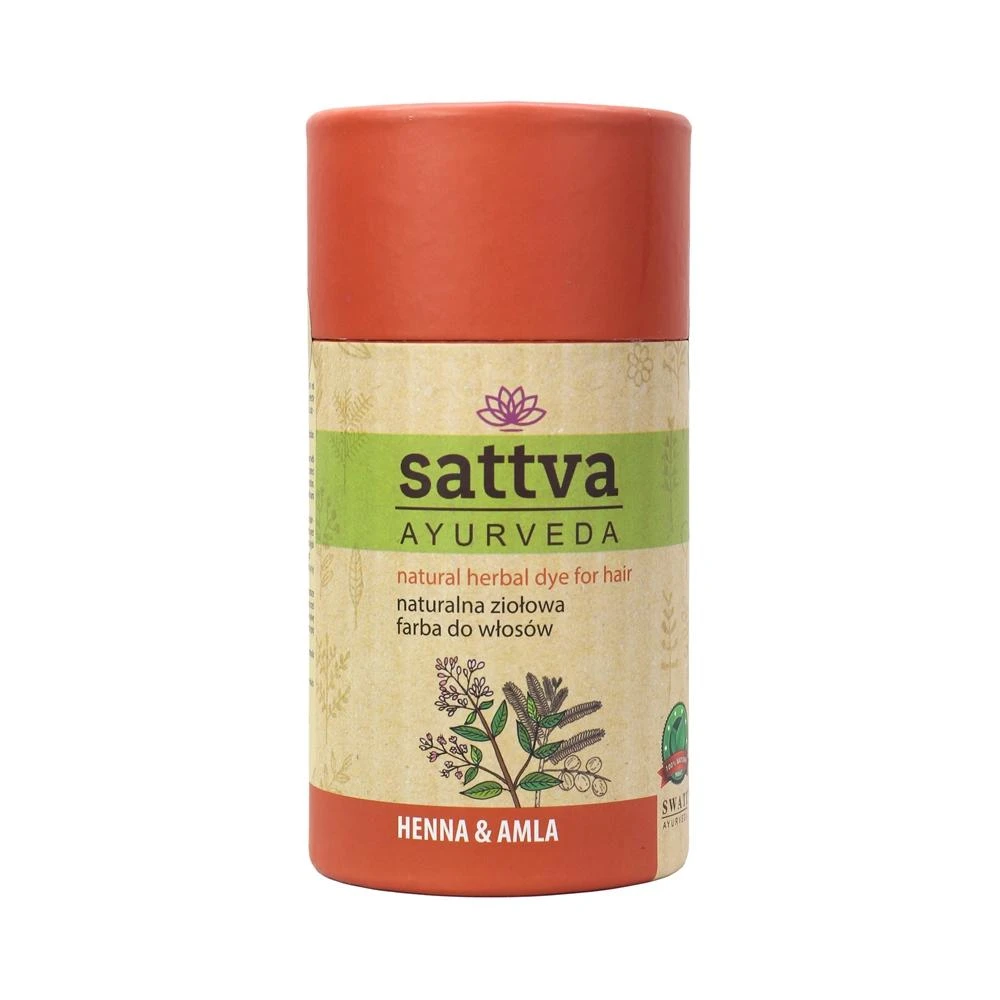 Sattva Ayurveda Henna ir Amla dažų pakuotė