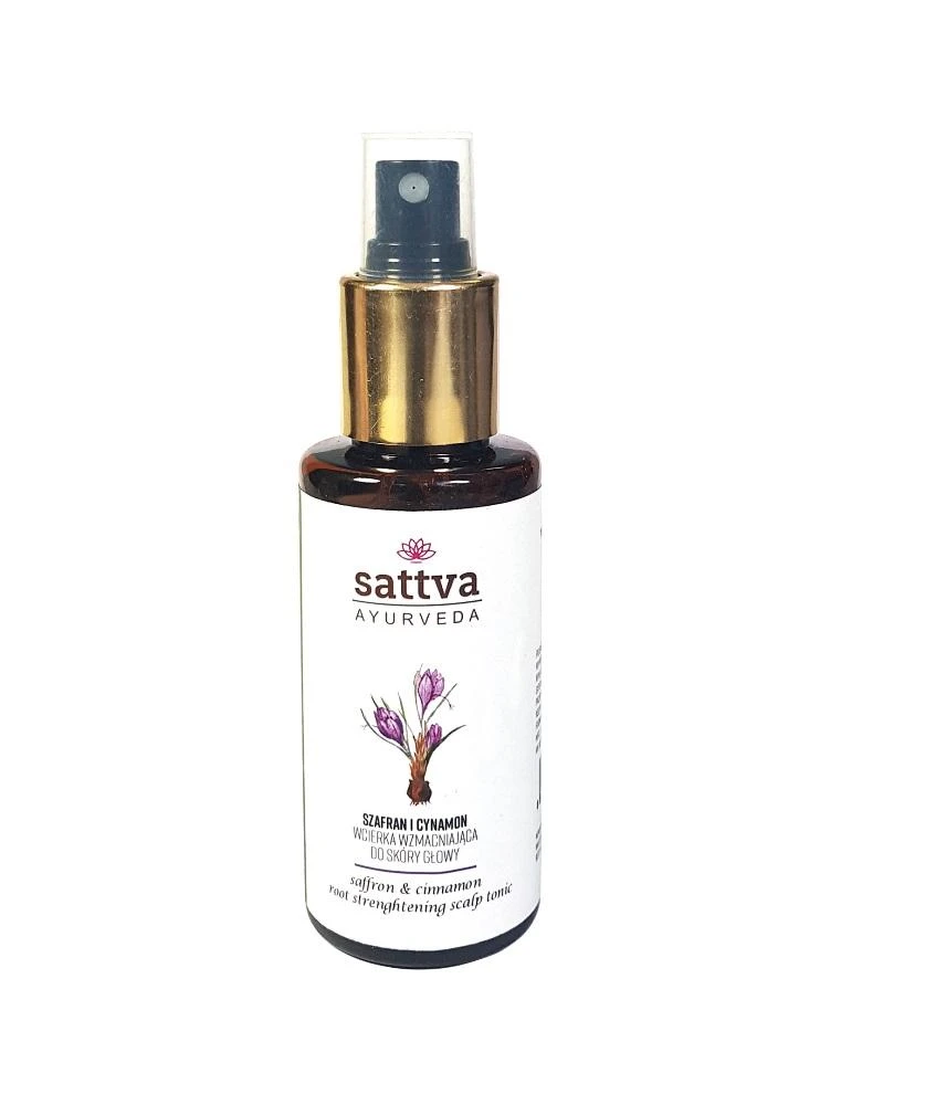 Plaukų ir galvos odos tonikas Cinamonas - Šafranas, Sattva Ayurveda, 100ml