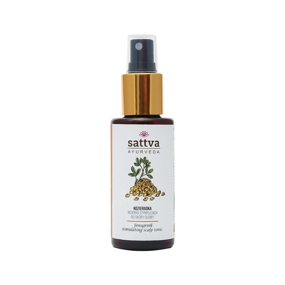 Plaukų ir galvos odos tonikas su ožrage Fenugreek, Sattva Ayurveda, 100ml