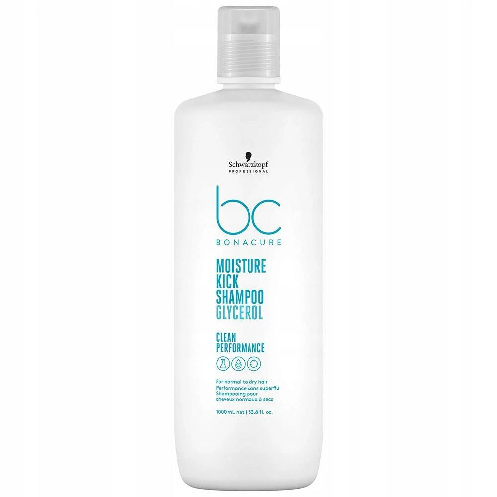 Drėkinamasis plaukų šampūnas Schwarzkopf Professional Bonacure Moisture Kick Šampūnas Glycerol 1000ml