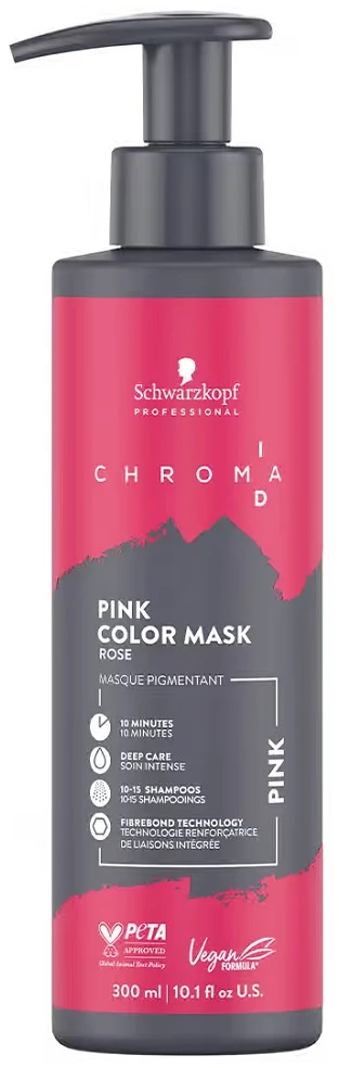 Schwarzkopf Chroma ID rožinė kaukė su dozatoriumi