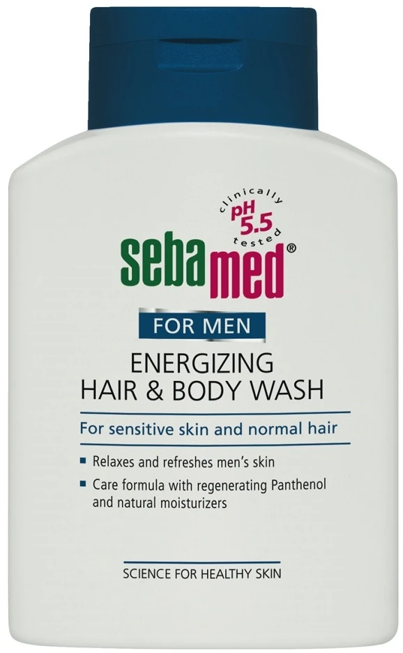 Sebamed For Men Energizing Hair & Kūno prausiklis vyrams, prausiklis kūnui ir plaukams, 200 ml