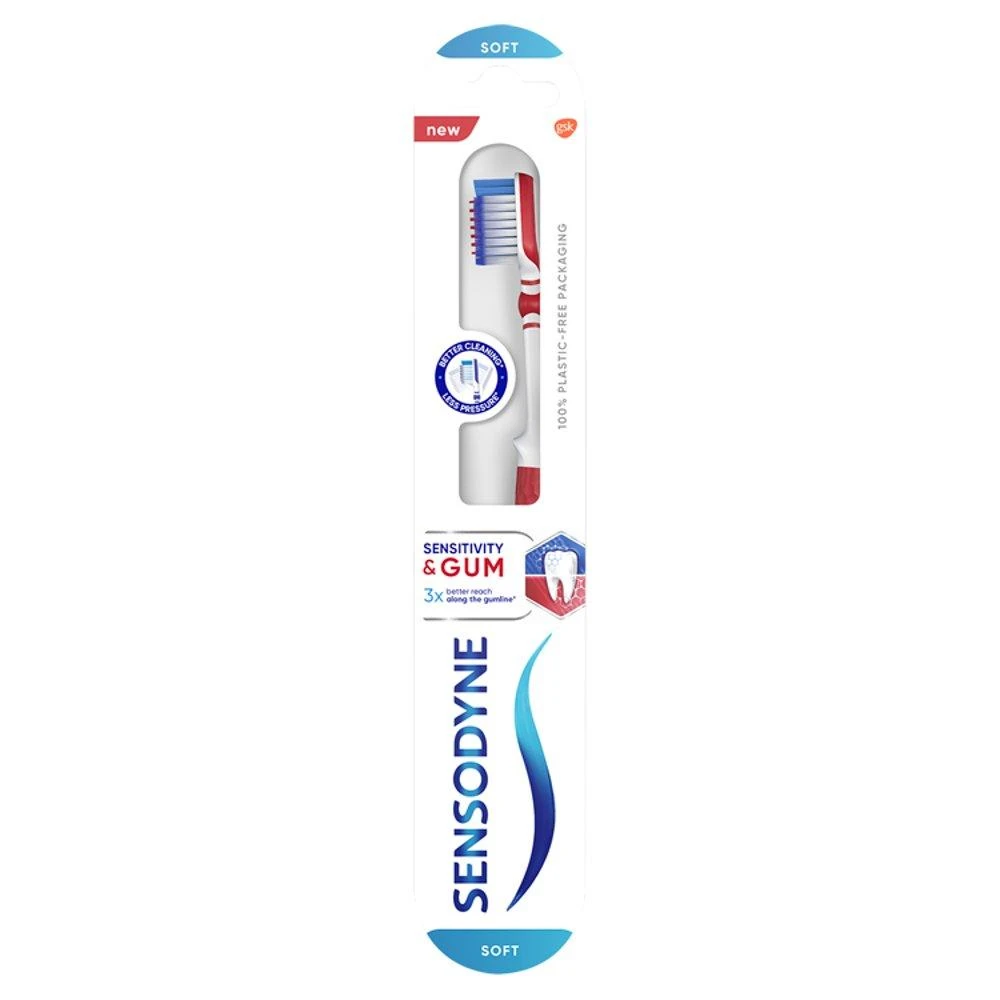 SENSODYNE dantų šepetėlis jautrumui ir dantenoms, minkštas, 1 vnt.