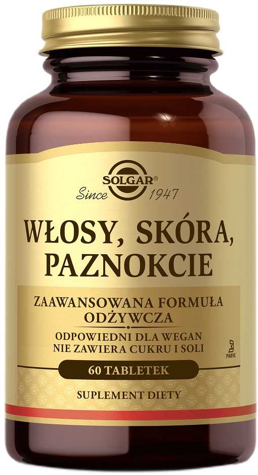 Solgar Włosy Skóra Paznokcie suplement diety 60 tabletek