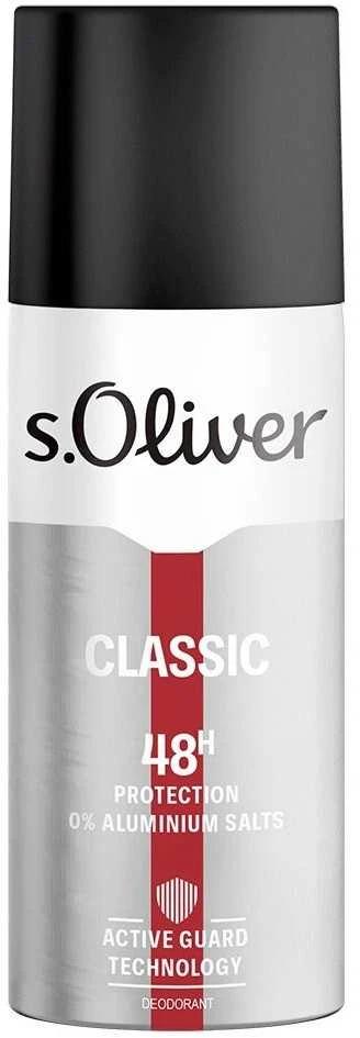 s.Oliver S. Oliver Classic Hydrating 48H Dezodorantas Purškiklis For Men, 150 ml