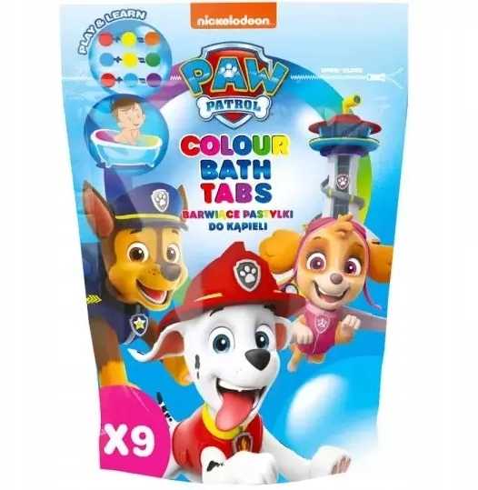Spin Master PAW PATROL Vonios dažai, 9 x 16 g